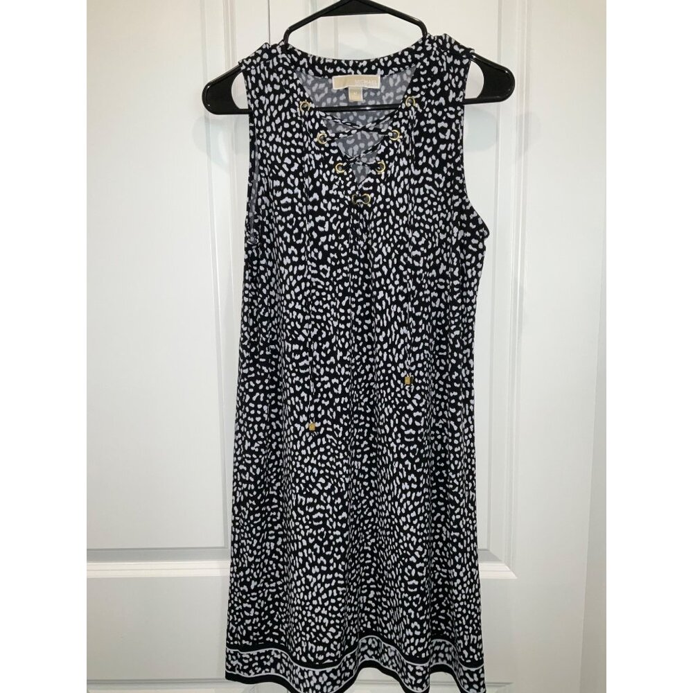 Michael by Michael  Kors Shift Dress sleeveless Tie front size Medium - Picture 2 of 8